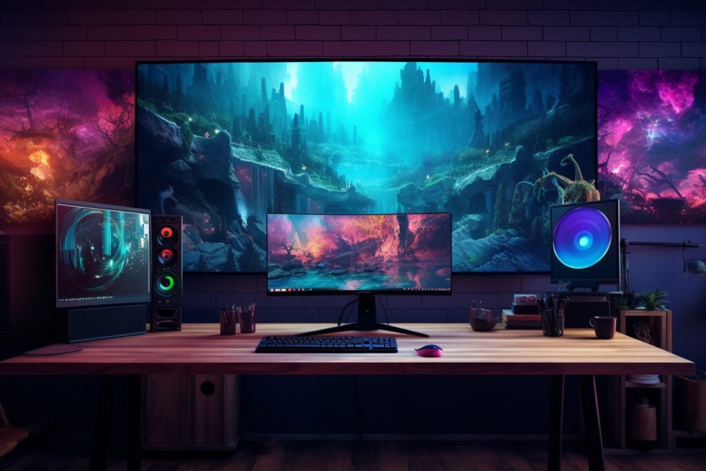 Gaming set with AI game.